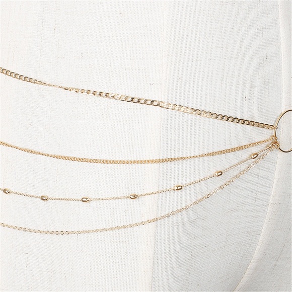 Boho Multilayer Beach Belly Waist Festival Chain - Picture 6 of 14